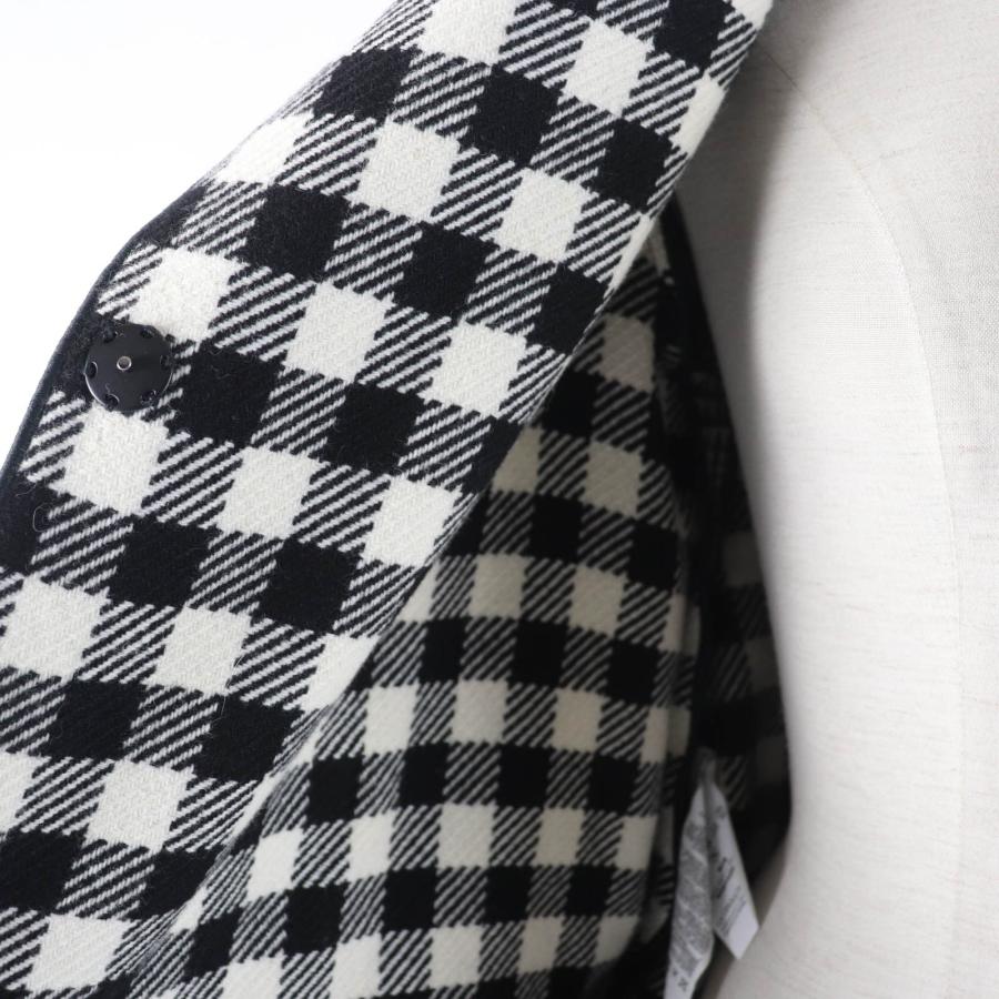 極美品☆EMPORIO ARMANI エンポリオ アルマーニ 黒タグ ウール 千鳥格子柄 ベルト付 コート ブラック 38 ブルガリア製 正規品 レディース EMPORIO ARMANI 極美品☆EMPORIO エンポリオ アルマーニ 黒タグ ウール