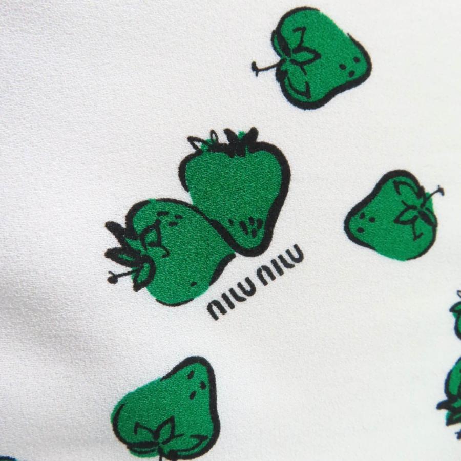 miu miu（ミュウミュウ） 良品☆MIUMIU MF2785 イチゴプリント フリル
