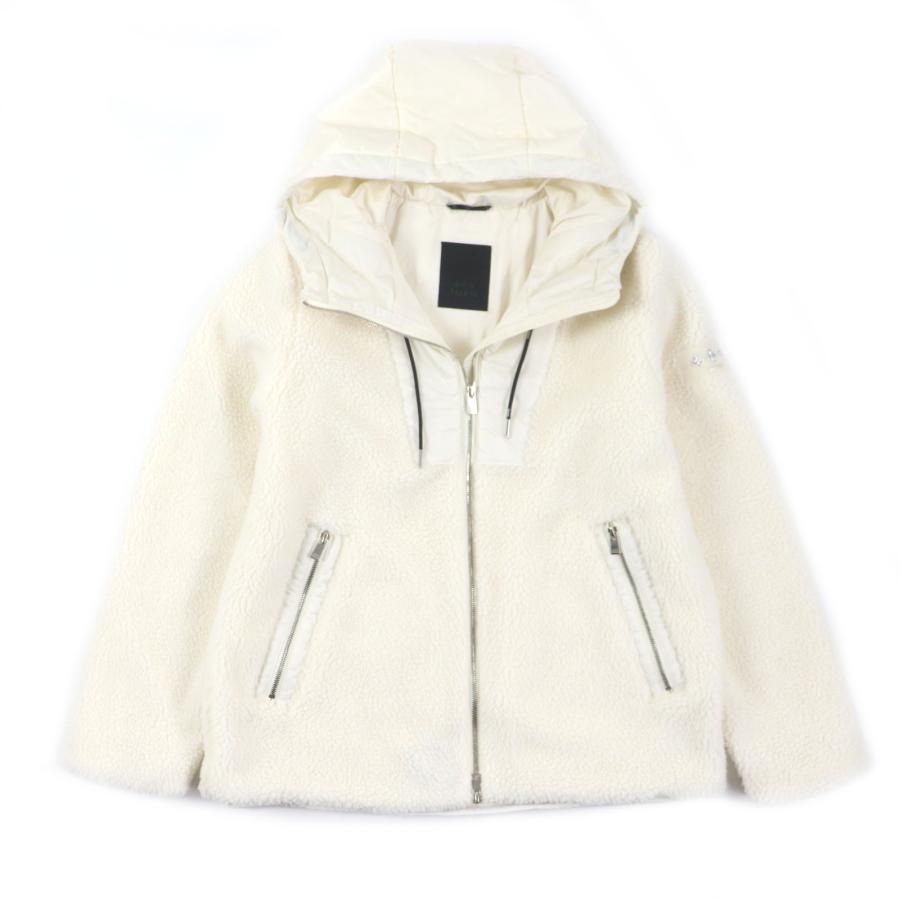 極美品▼TATRAS タトラス MTAT24A4990 LADISLAO ラディスラーオ ワッペン付き フーディ ボア ZIPUP ジャケット ホワイト 3 正規品 メンズ 極美品▽TATRAS タトラス MTAT24A4990 LADISLAO ラディスラーオ