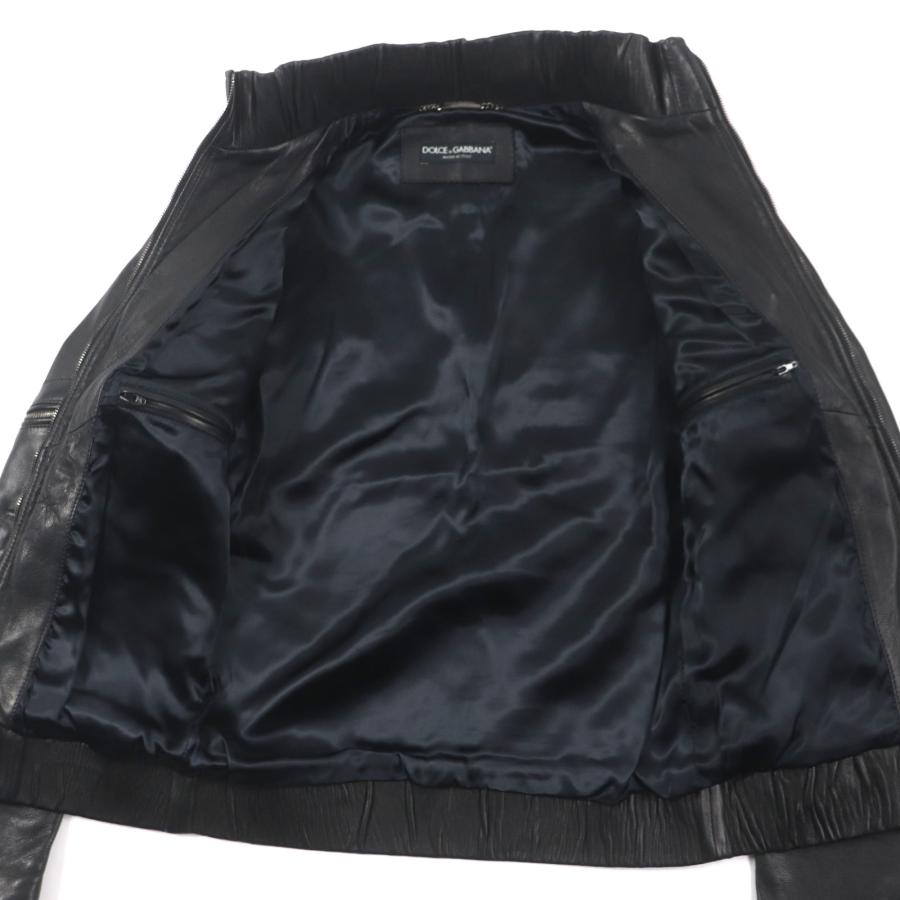 美品▽DOLCE&GABBANA ドルチェ＆ガッバーナ ラムレザー 黒タグ マルチ