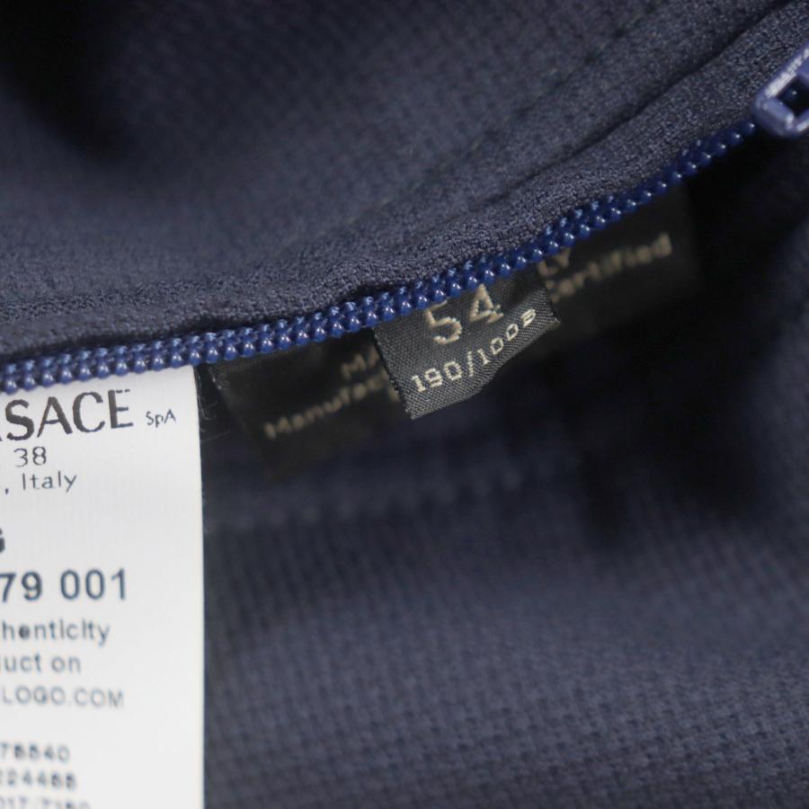 極美品▽VERSACE ヴェルサーチ 2017年製 ウール70% 比翼仕立て ロゴ