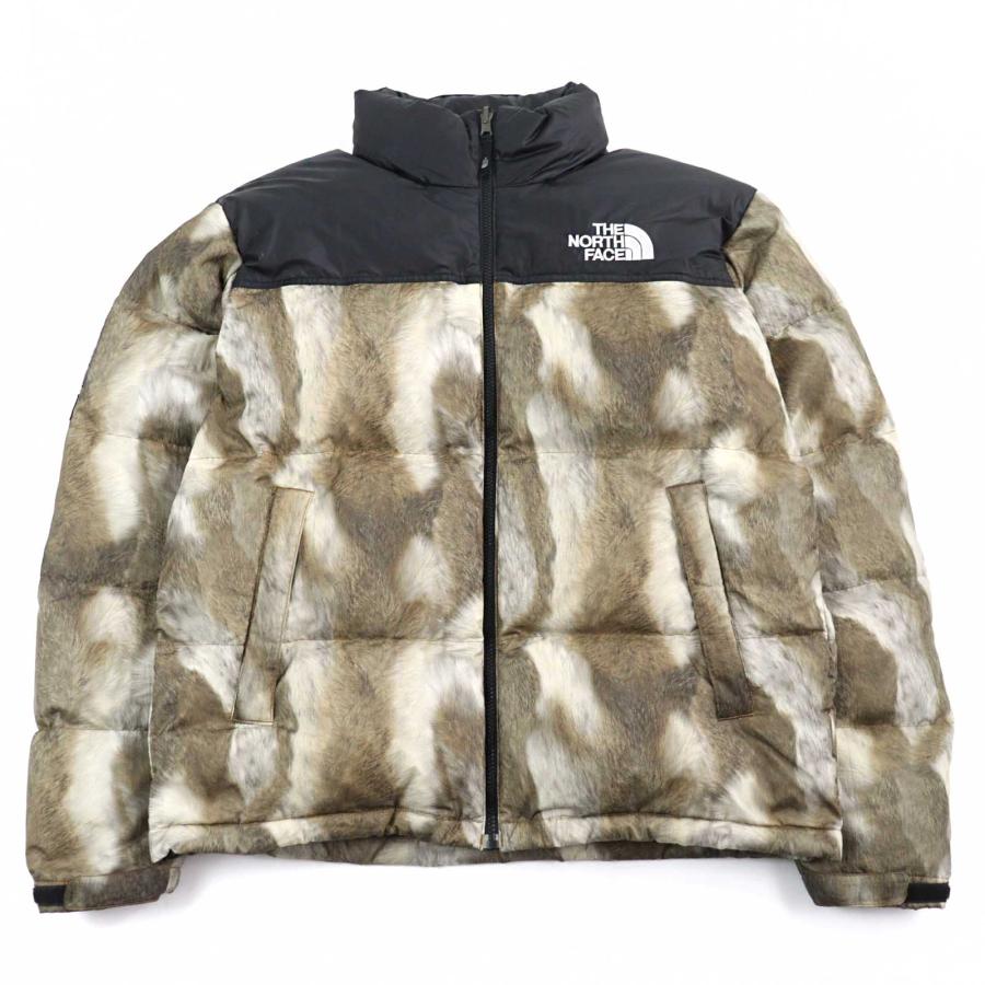 美品○Supreme THE NORTH FACE シュプリーム ザ・ノースフェイス 13AW ND01340 Fur Print Nuptse Jacket ダウンジャケット M 正規品 美品○Supreme THE NORTH FACE シュプリーム ザ・ノースフェイス 13AW