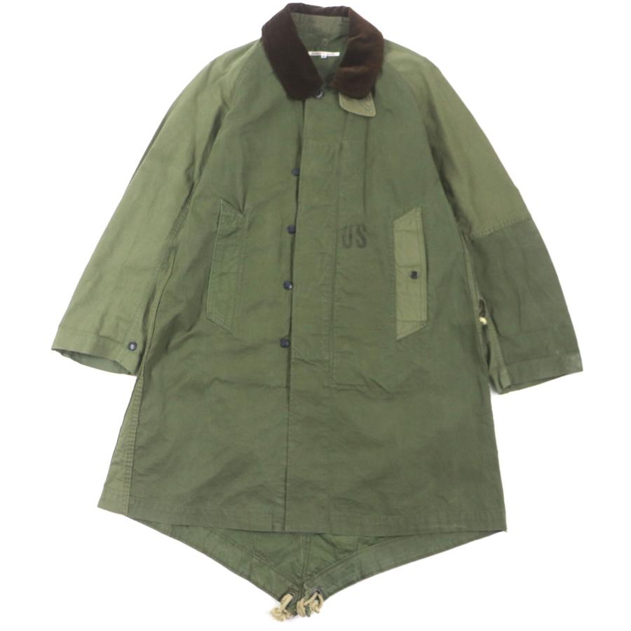 美品▼Rebuild by Needles リビルド バイ ニードルズ ARMY TENT BAL COLLAR COAT ワックスコットン 再構築 モッズコート XS 正規品 美品▽Rebuild by Needles リビルド バイ ニードルズ ARMY TENT BAL