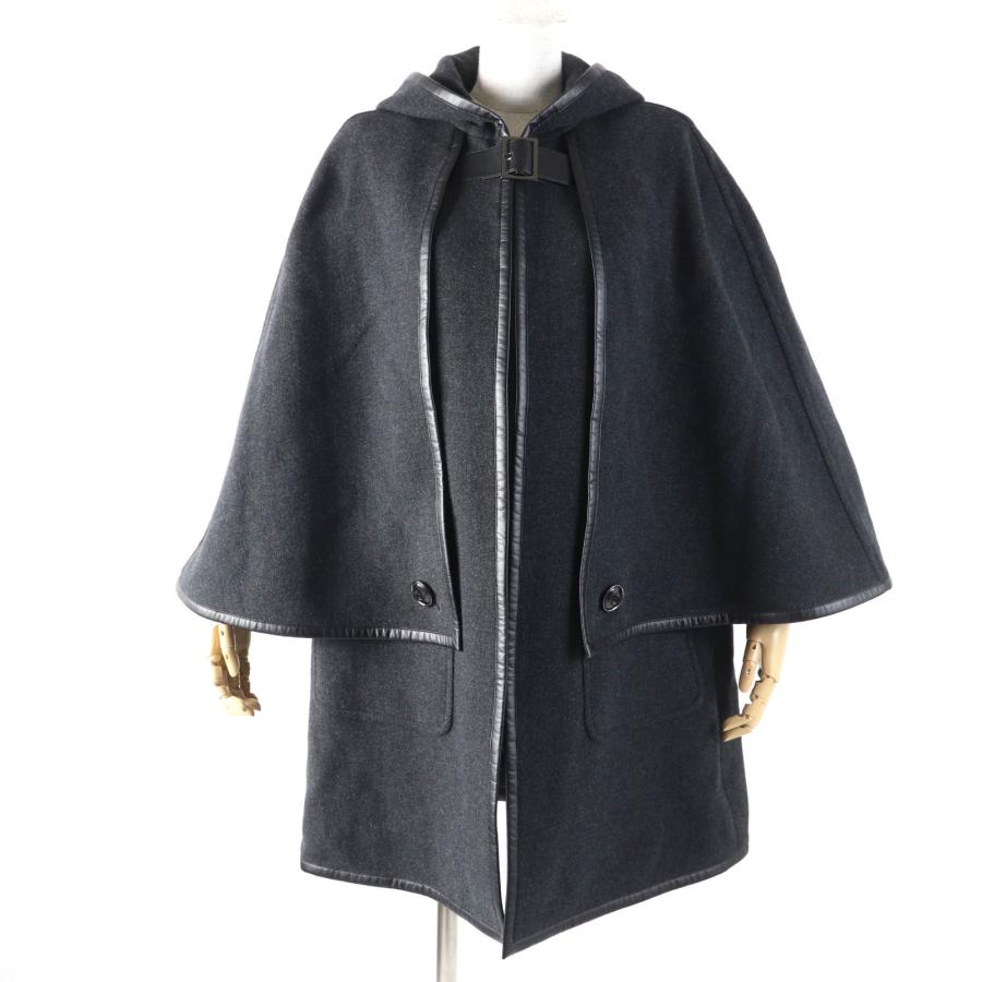 美品☆TAE ASHIDA タエ アシダ TC2708 レイヤード・パイピングデザイン フーディコート ポンチョ ダークグレー M 正規品 レディース 美品☆TAE ASHIDA タエ アシダ TC2708 レイヤード・パイピングデザイン