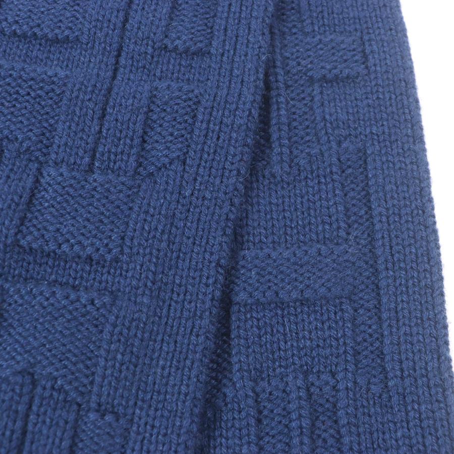 HERMES（エルメス） 美品□HERMES カシミヤ100％ Hロゴ編み 総柄