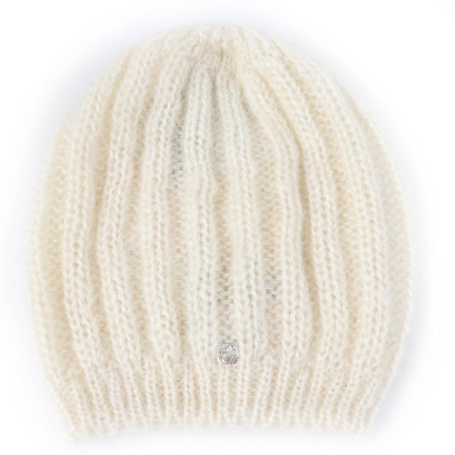 未使用品☆GUCCI グッチ 331985 モヘア シルク インターロッキングG ニット帽 ニットキャップ アイボリー L 伊製 正規品 レディース GUCCI 未使用品☆GUCCI グッチ 331985 モヘア シルク インター