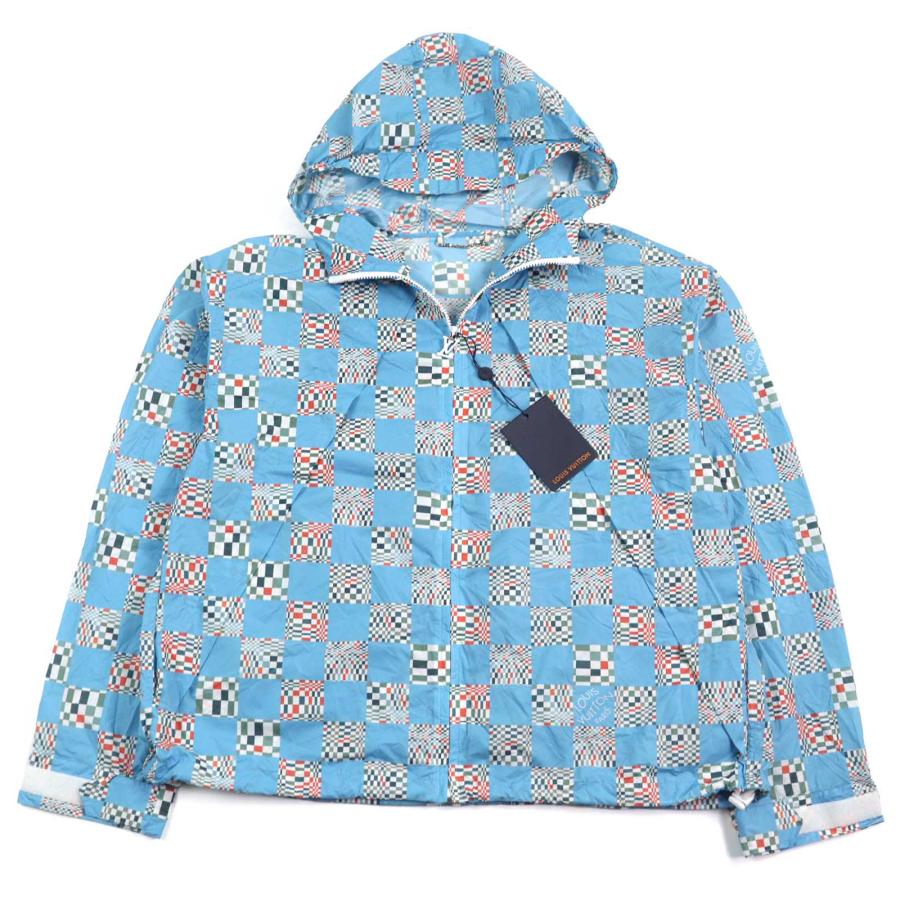 未使用品○LOUIS VUITTON ルイヴィトン 21SS HKB85W ディスト—テッドダミエ LVロゴジッパー コンストラクテッドフーディ 48 正規品 LOUIS VUITTON（ルイ・ヴィトン） 未使用品○LOUIS VUITTON 21SS