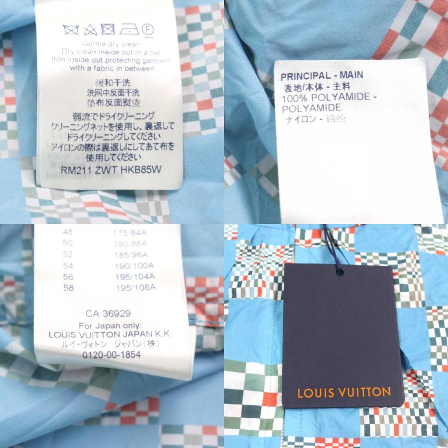 未使用品○LOUIS VUITTON ルイヴィトン 21SS HKB85W ディスト—テッドダミエ LVロゴジッパー コンストラクテッドフーディ 48 正規品 LOUIS VUITTON（ルイ・ヴィトン） 未使用品○LOUIS VUITTON 21SS