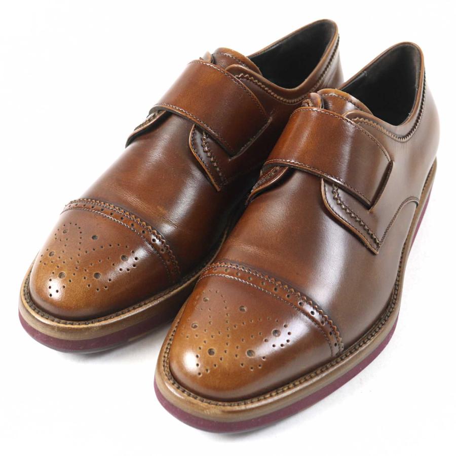 新品✨フェラガモ　ビジネスシューズ　革靴　ストレートチップ　キャップトゥ　茶色 極美品○Salvatore Ferragamo サルヴァトーレフェラガモ ストレート