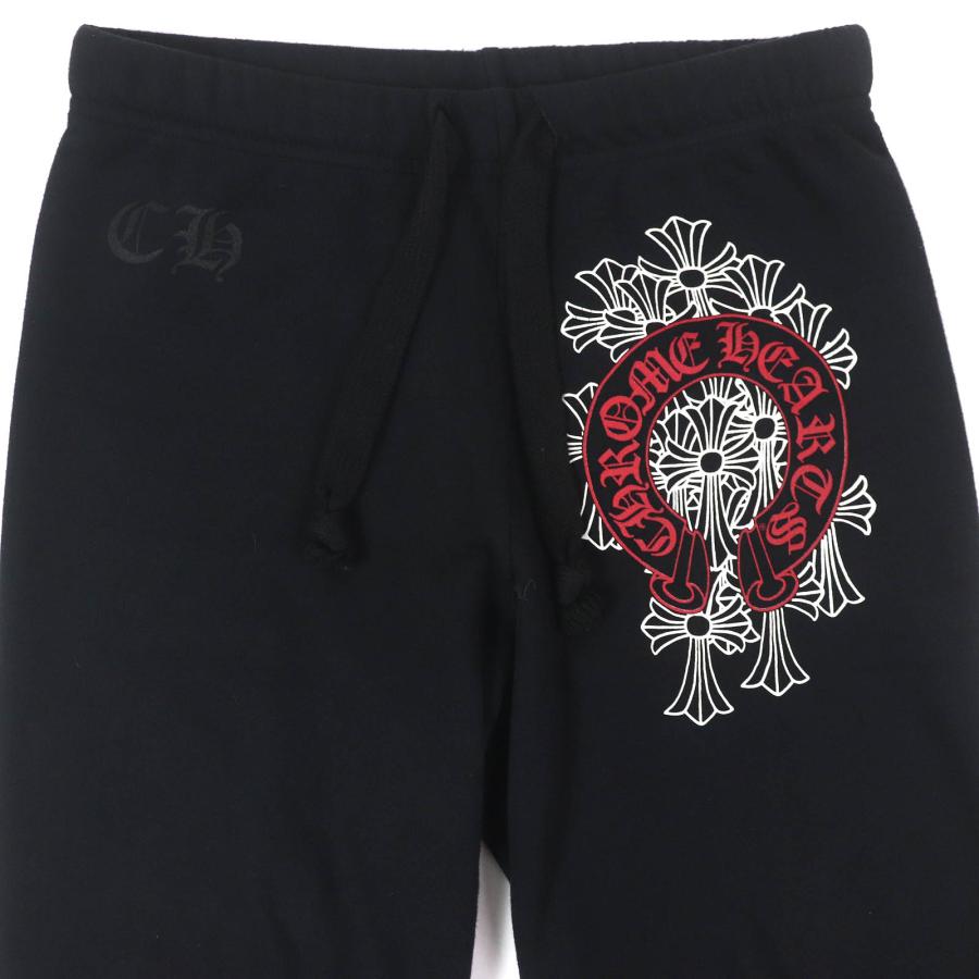 クロムハーツ CHROME HEARTS セメタリークロス 2214-304-9055 ジョガーパンツ スウェット アパレル ズボン パンツ コットン ブラック 良品△CHROME HEARTS クロムハーツ 2214-304-9055 コットン100
