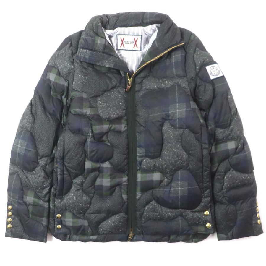 MONCLER 美品▽モンクレール ガムブルー クレイジーパターン MONCLER 美品▽モンクレール ガムブルー クレイジーパターン