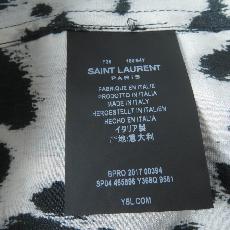 極美品☆SAINT LAURENT PARIS サンローランパリ 465896 シルク100
