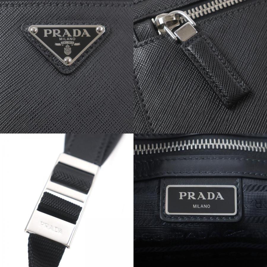 レア　プラダ　サコッシュ　サフィアーノレザー　三角プレート　フランケンシュタイン PRADA 極美品▽PRADA プラダ 2VH062 トライアングルロゴ 三角