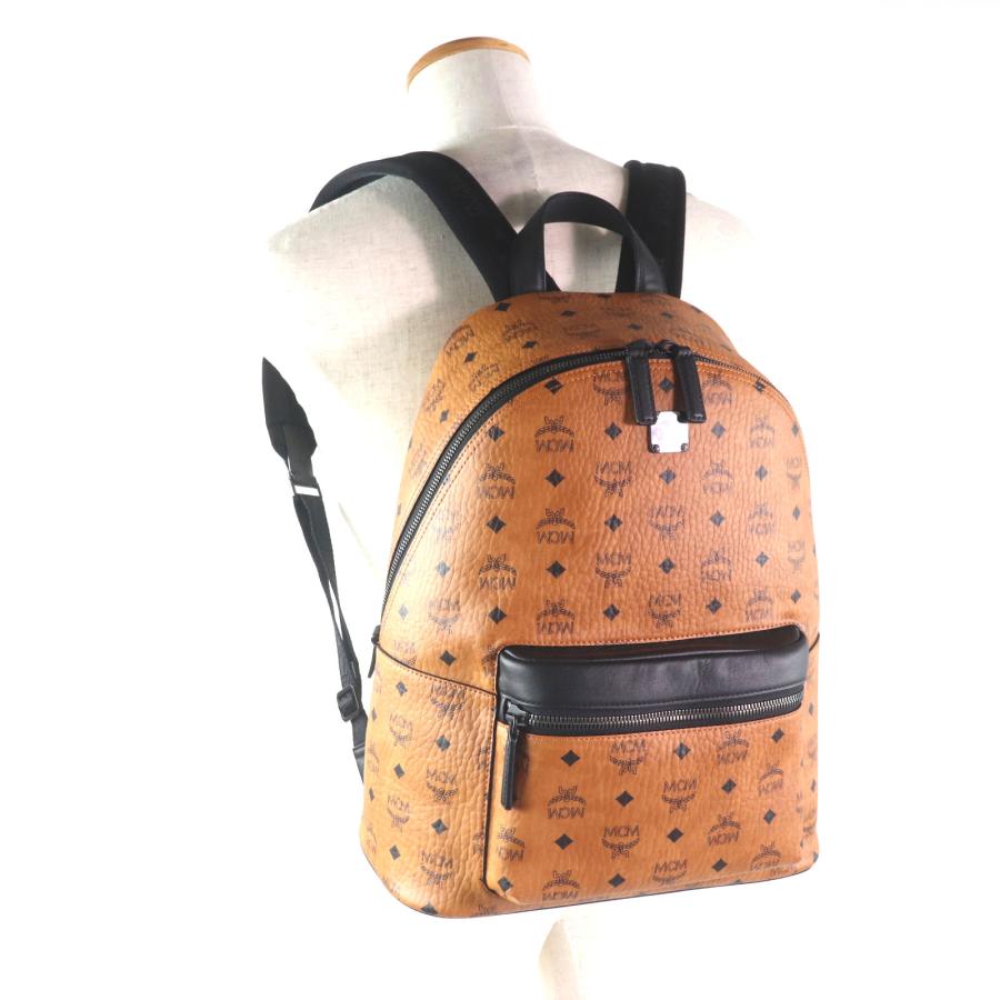 未使用品▼MCM エム・シー・エム MMKCSVE01CO001 Stark Backpack in Visetos スターク バックパック ヴィセトス ミディアム コニャック_2