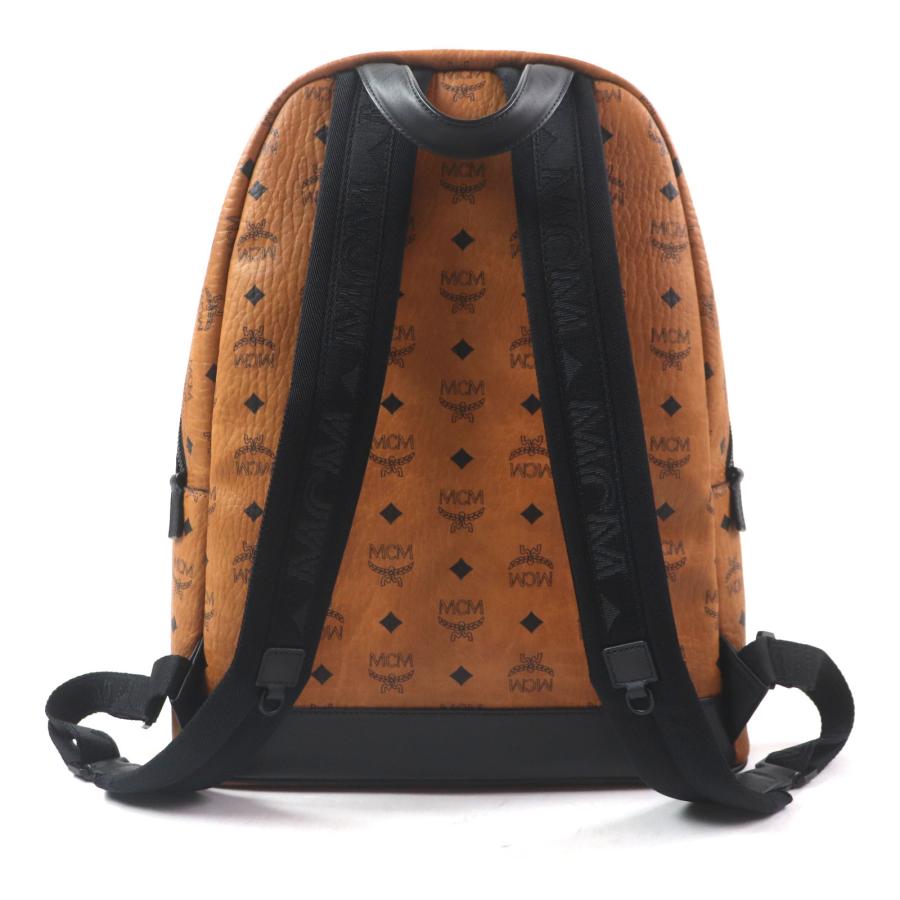 未使用品▼MCM エム・シー・エム MMKCSVE01CO001 Stark Backpack in Visetos スターク バックパック ヴィセトス ミディアム コニャック_3