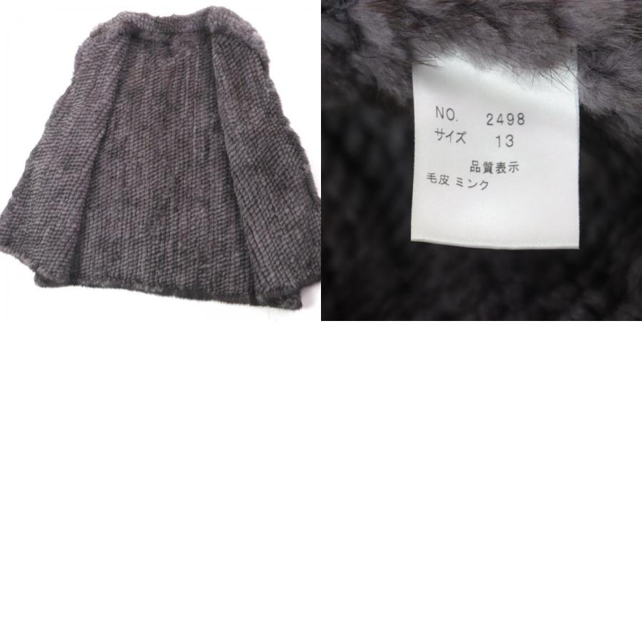 極美品▽ミンク MINK 軽量 毛皮ベスト・ジレ 3点セット ブラック 