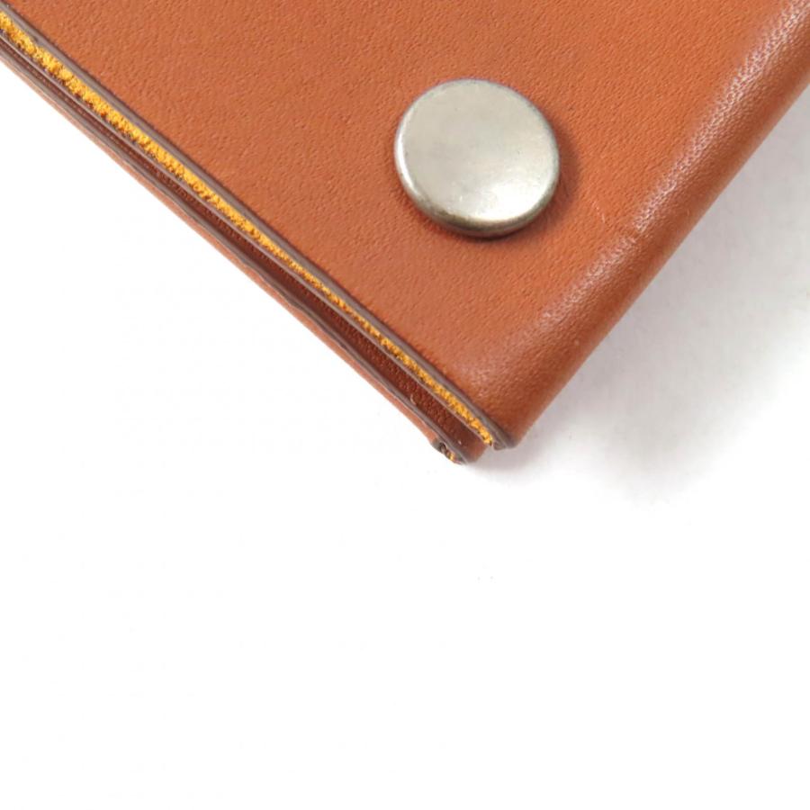 未使用品★JIL SANDER ジルサンダー JSMU840162 RIVET WALLET BELT リベット ウォレット ベルト ロゴ刻印 レザー ブラウン UNI 伊製_8
