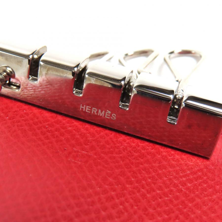 HERMES（エルメス） 美品△HERMES ベアン Hロゴ シルバー金具 ヴォー 
