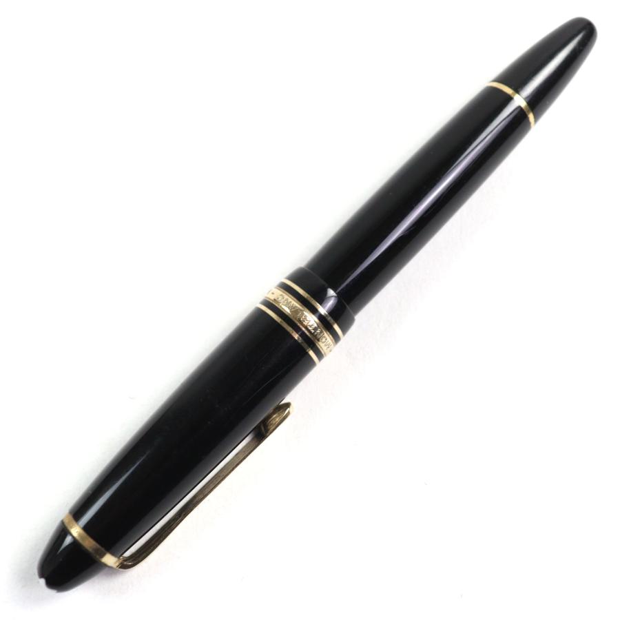 良品○MONTBLANC モンブラン マイスターシュテュック 146 ペン先14K Fニブ ロゴ刻印 ホワイトスター 吸引式 万年筆 ブラック ゴールド ドイツ製 MONTBLANC（モンブラン） 良品○MONTBLANC マイスターシュテュック 146