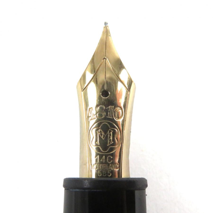 良品○MONTBLANC モンブラン マイスターシュテュック 146 ペン先14K EFニブ ロゴ刻印 ホワイトスター 吸引式 ブラック ゴールド 万年筆 MONTBLANC（モンブラン） 良品○MONTBLANC マイスターシュテュック 146