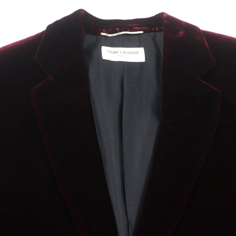 極美品▽SAINT LAURENT PARIS サンローランパリ 464740 ベロア 裏 
