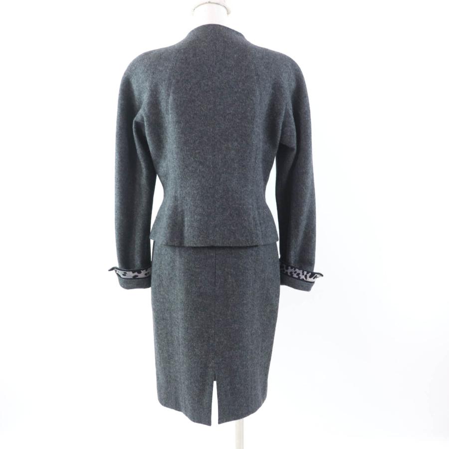 極美品☆LEONARD FASHION レオナール ファッション ウール アンゴラ混 