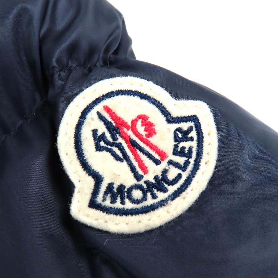 良品△MONCLER モンクレール WILLM ウィルム ロゴワッペン トリコロール フード付き ダブルジップ ダウンジャケット ネイビー 0 正規品 メンズ MONCLER（モンクレール） 良品△MONCLER WILLM ウィルム ロゴワッペン