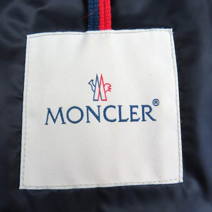良品△MONCLER モンクレール WILLM ウィルム ロゴワッペン トリコロール フード付き ダブルジップ ダウンジャケット ネイビー 0 正規品 メンズ MONCLER（モンクレール） 良品△MONCLER WILLM ウィルム ロゴワッペン