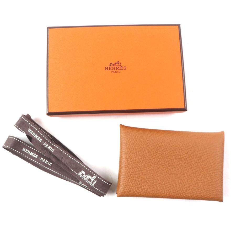 HERMES（エルメス） 極美品▽HERMES カルヴィ ゴールド ヴォーエプソン