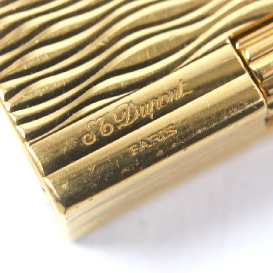 良品○Dupont デュポン ギャッツビー ロゴ刻印 ウェーブライン