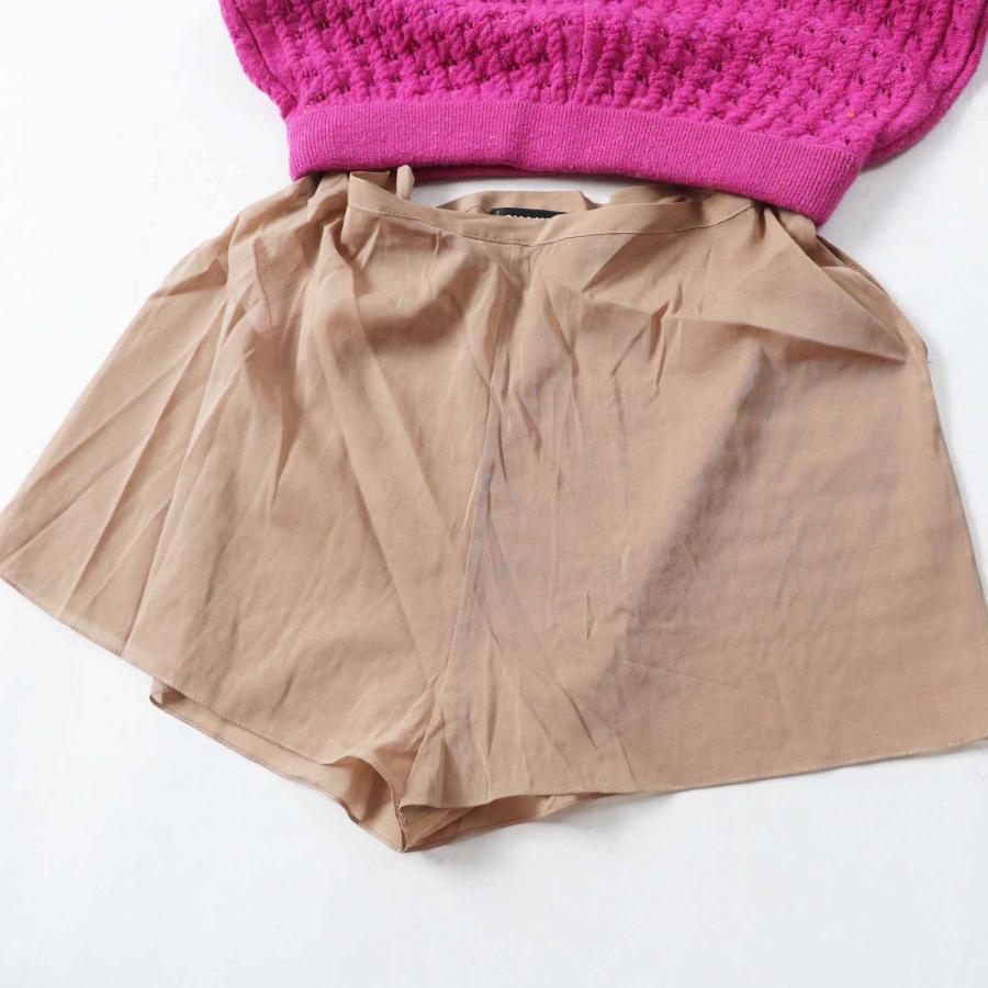 極美品◎CHANEL シャネル 23A P75369 フューシャ ココマークボタンロング丈 ニットパンツ 34 保存袋付き イタリア製 正規品 レディースの画像