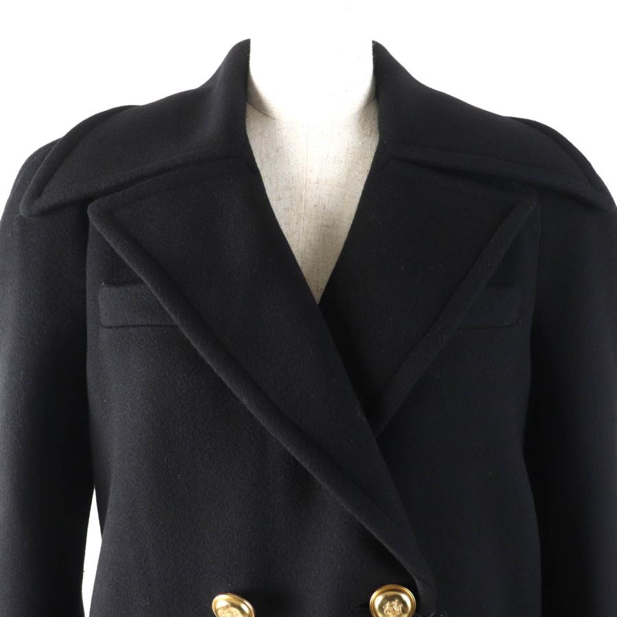 美品　GUCCI　レディース　テーラードジャケット　M　ウール　イタリア　黒 美品 グッチ GUCCI ジャケット トムフォード期 テーラード ウール