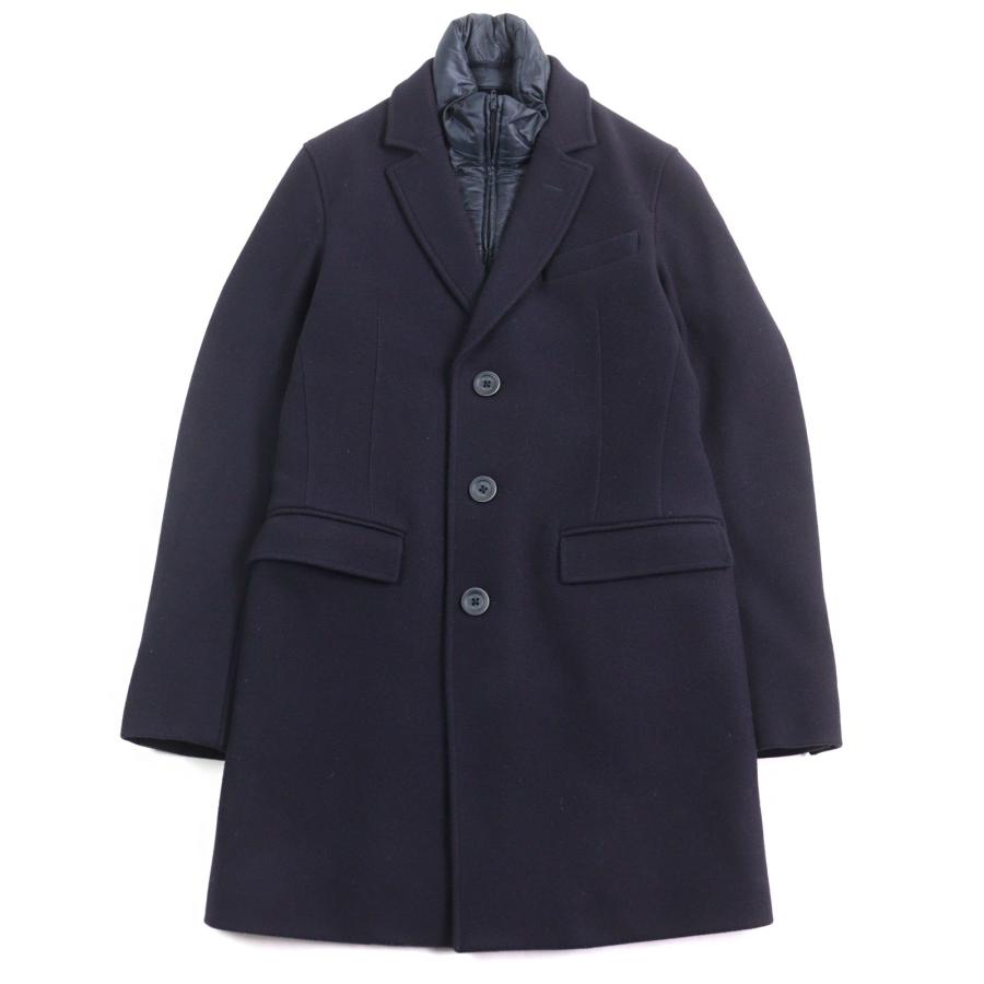 HERNO 美品 Herno ヘルノ 2018年製 CA0045U ロゴメタルプレート スリムフィット 中綿ライナー付き チェスターコート ...