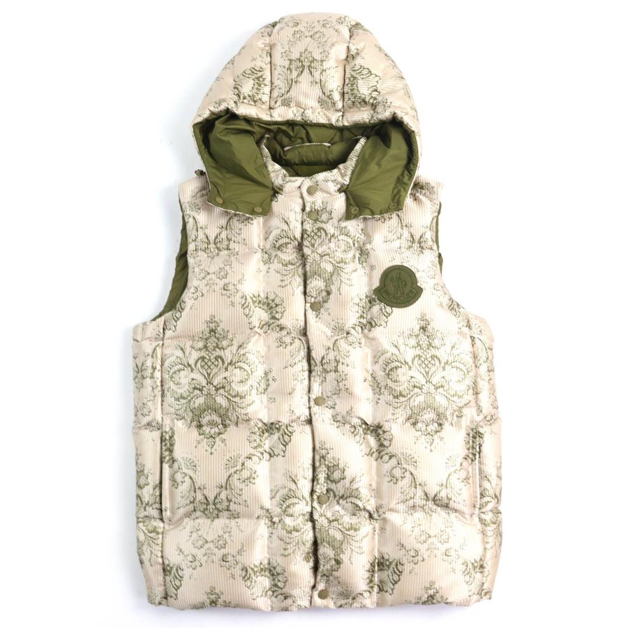 極美品△MONCLER GENIUS 2 モンクレール ジーニアス 2 22SS RABEH ロゴワッペン 総柄デザイン フード付き ダウンベスト 1 正規品 メンズ 極美品△MONCLER GENIUS 2 モンクレール ジーニアス 22SS RABEH ロゴ