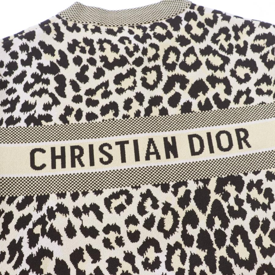 ディオール　豹柄ワンピース 極美品☆Christian Dior クリスチャンディオール 21AW 144R03AM530