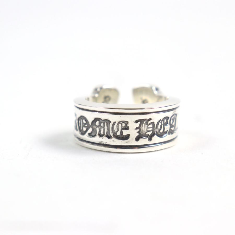 極美品○CHROME HEARTS クロムハーツ ラージスクロール ラベルリング