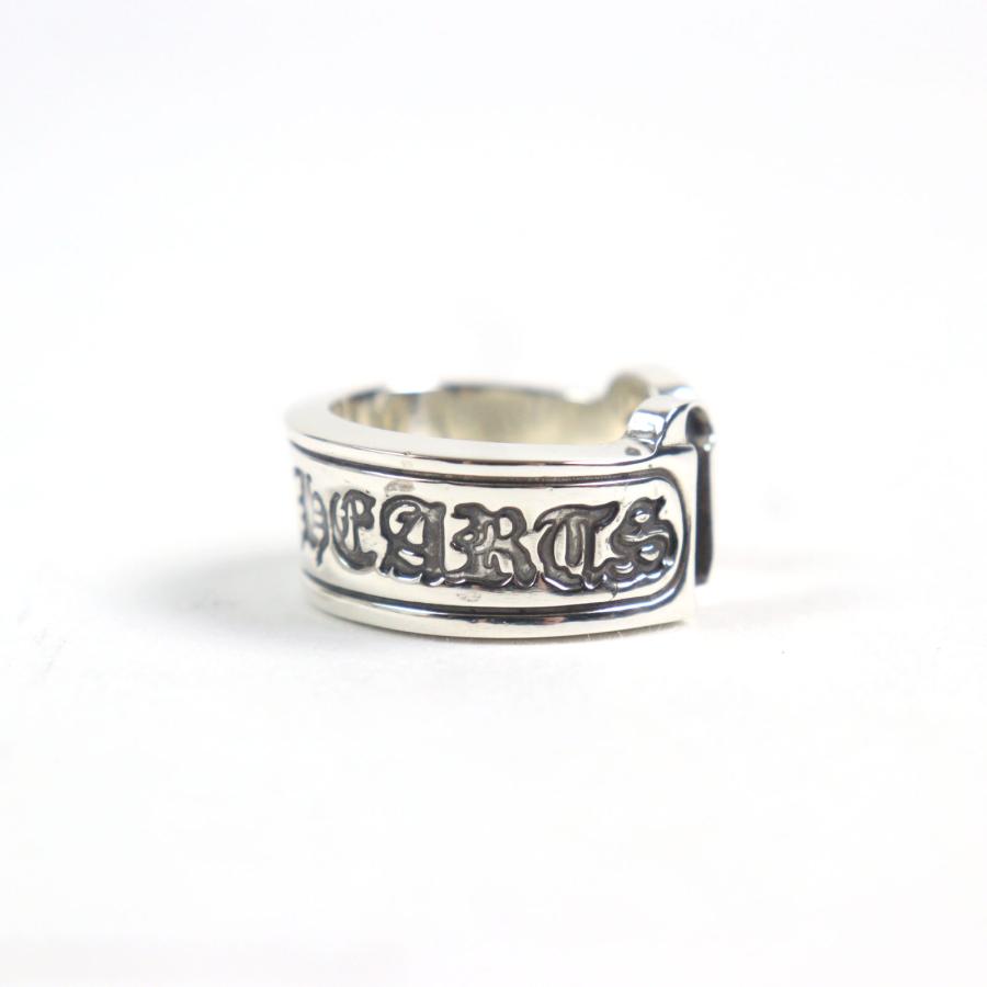 極美品○CHROME HEARTS クロムハーツ ラージスクロール ラベルリング