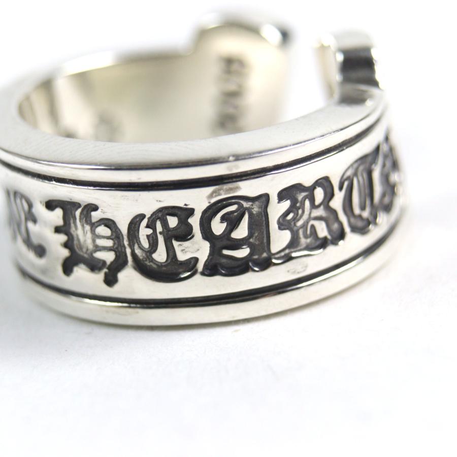 極美品○CHROME HEARTS クロムハーツ ラージスクロール ラベルリング