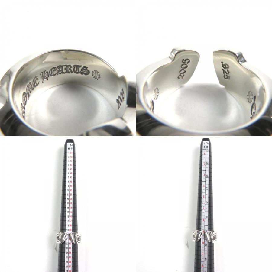 CHROME HEARTS シルバーリング　刻印 極美品○CHROME HEARTS クロムハーツ ラージスクロール ラベルリング