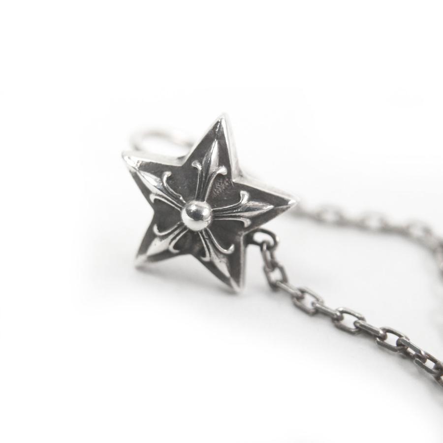 美品□CHROME HEARTS クロムハーツ スター スパイク チェーン 片耳用 