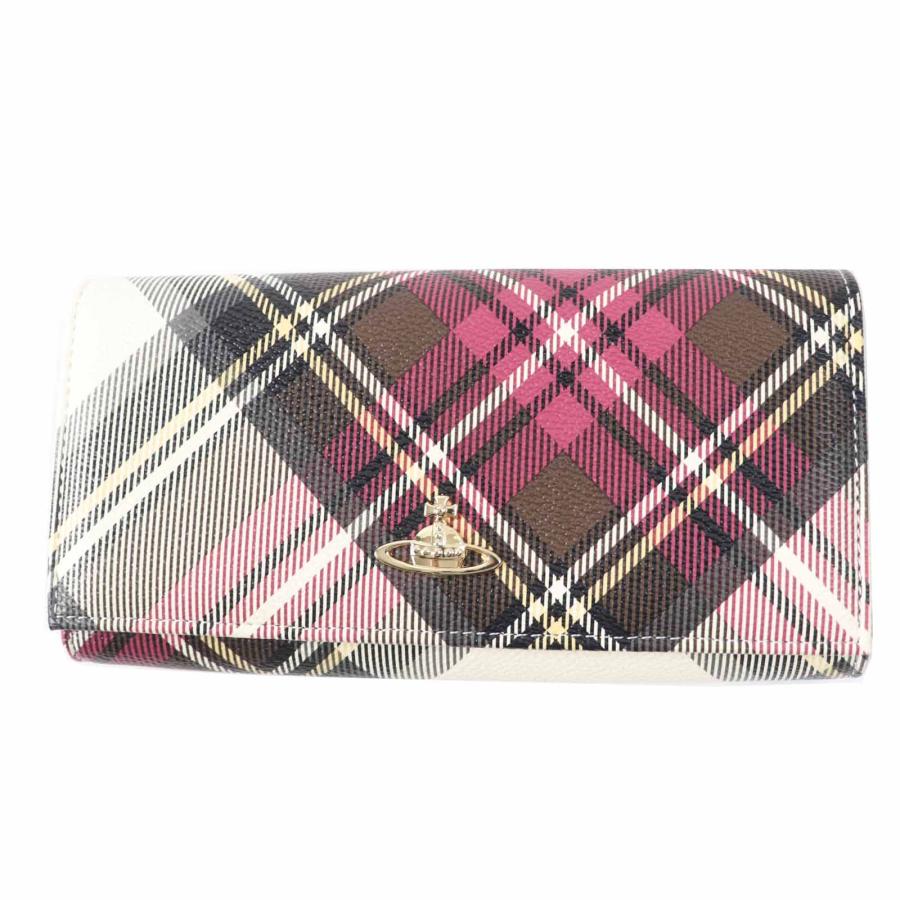 Vivienne Westwood ピンク チェック柄 長財布 可愛い モテ財布 ショッパー付】ヴィヴィアン・ウエストウッド ピンクチェック