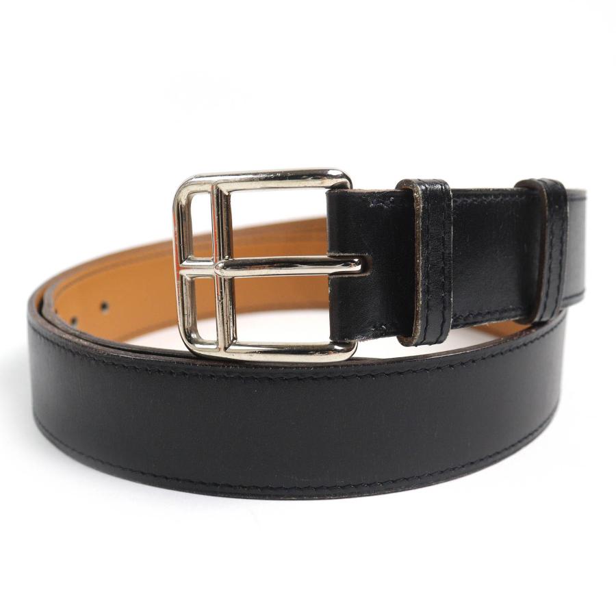 HERMES エトリヴィエール ベルト マルジェラ期 85 黒 メンズ HERMES