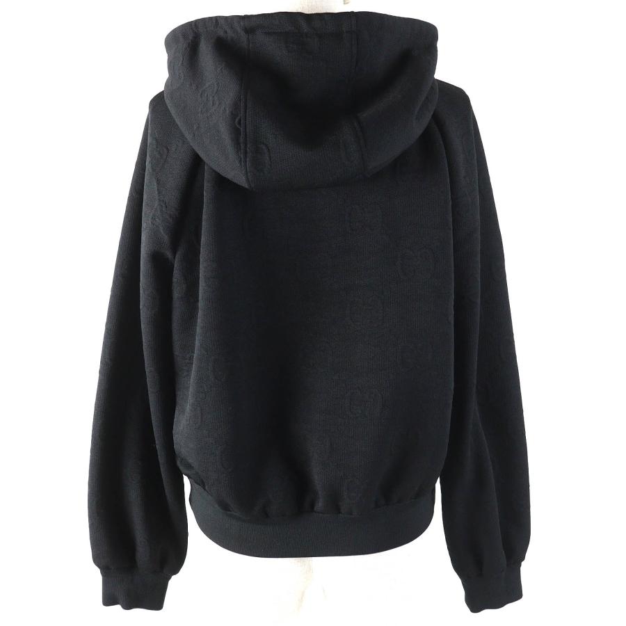 美品』GUCCI グッチ ジップアップ フーディー パーカー ブラック XS
