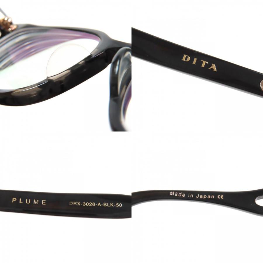 良品▽DITA ディータ DRX-3026 PLUME ウェリントン メガネ 眼鏡 アイ