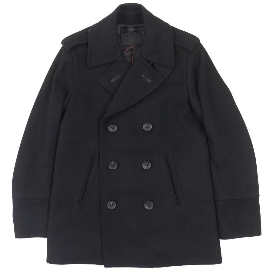 未使用品△COACH コーチ F85828 ウール ロゴボタン ダブルブレストジャケット ピーコート ブラック XS ガーメント付き 正規品 メンズ COACH（コーチ） 未使用品△COACH F85828 ウール ロゴボタン ダブル