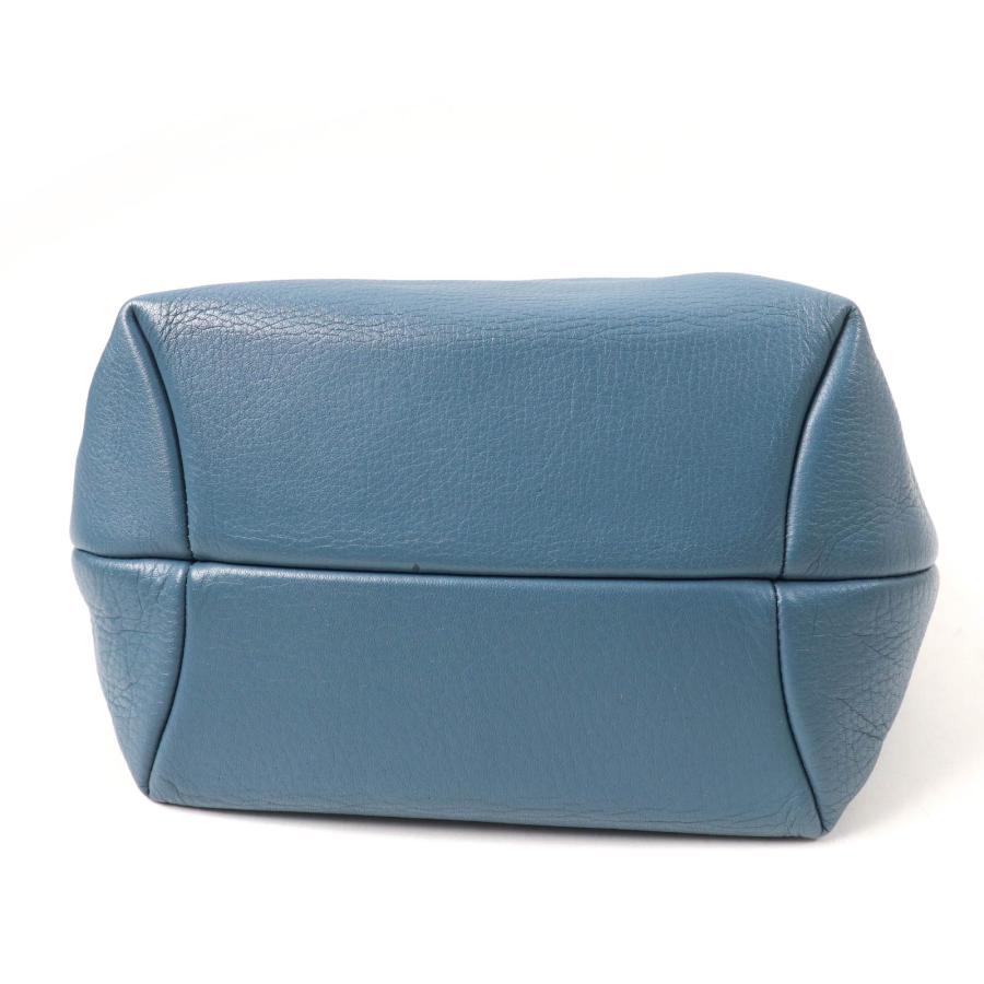 HIROFU ヒロフ レザー ハンドバッグ ブルー 19250B HIROFU（ヒロフ） 良品☆HIROFU 19250B レザー ハンドバッグ トート
