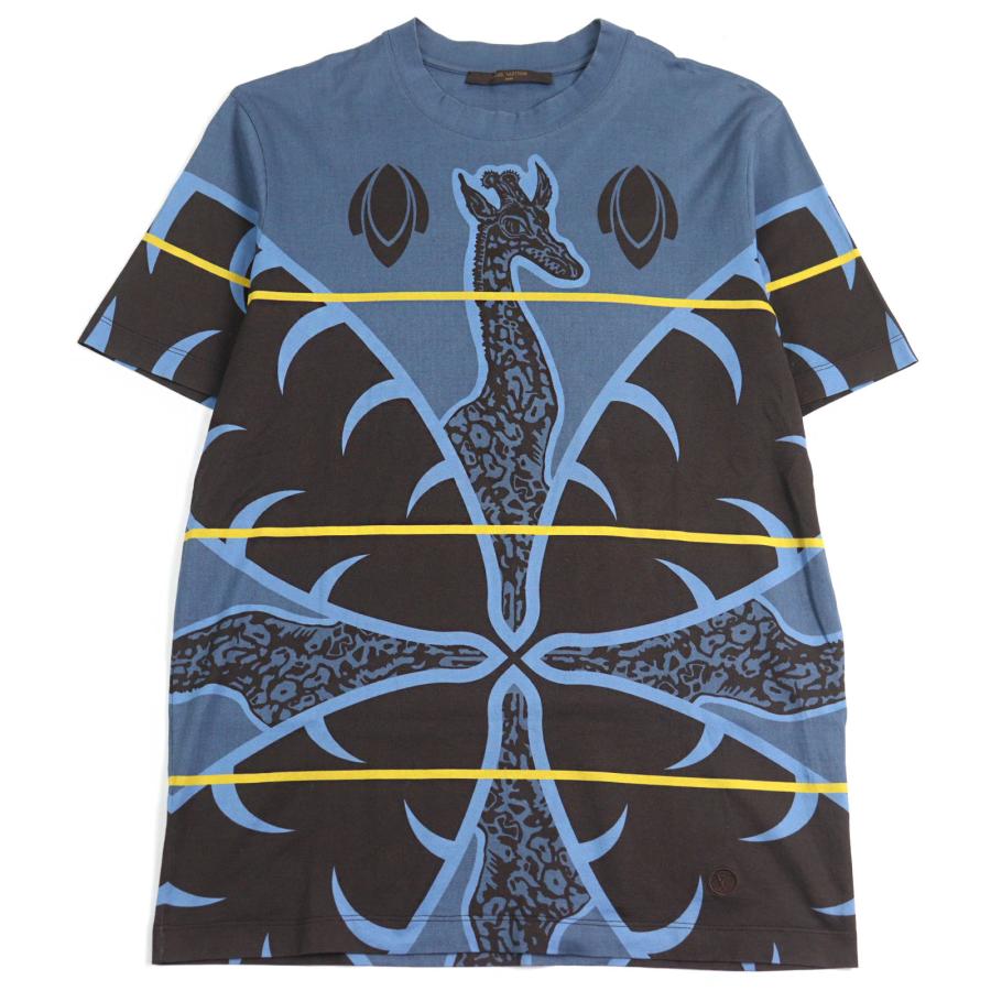 美品○LOUIS VUITTON Chapman Brothers ルイヴィトン チャップマンブラザーズ HBY94W LVロゴ刺繍 サバンナジラフ 半袖Ｔシャツ M 正規品 美品○LOUIS VUITTON Chapman Brothers ルイヴィトン チャップマン