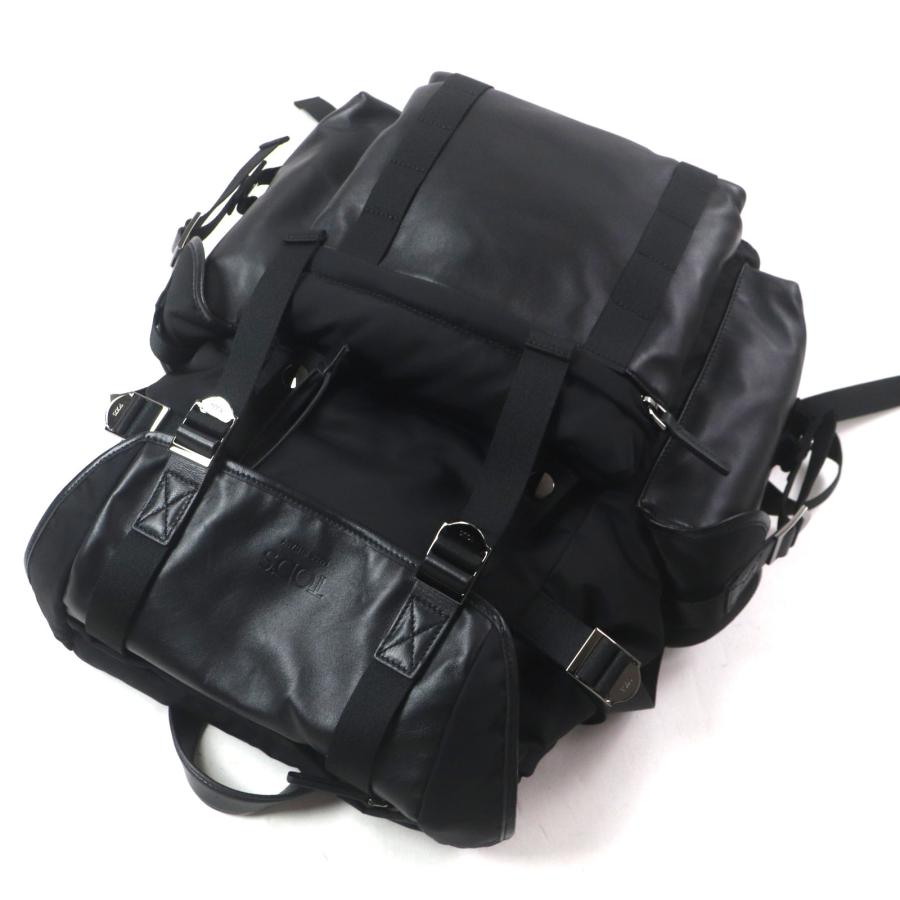 極美品▽トッズ XBMTRKG0300SPFB999 ファブリック＆レザー バック