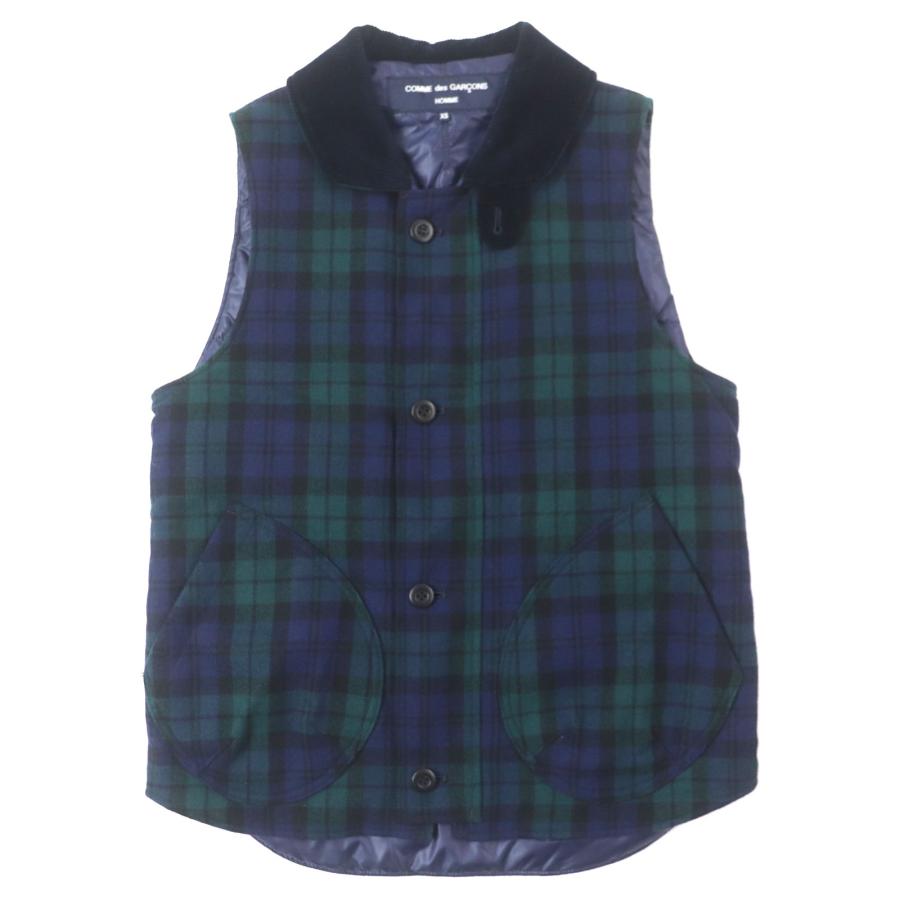 美品▽COMME des GARCONS HOMME コムデギャルソンオム チェック柄 襟