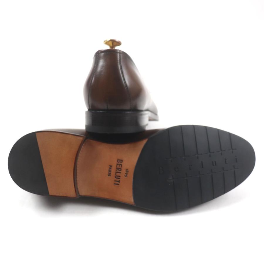 未使用品▽BERLUTI ベルルッティ リフレット パティーヌ Uチップ ロゴ